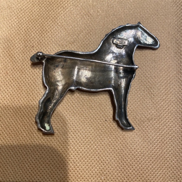 Sterling silver horse pin brooch - Picture 2 of 3